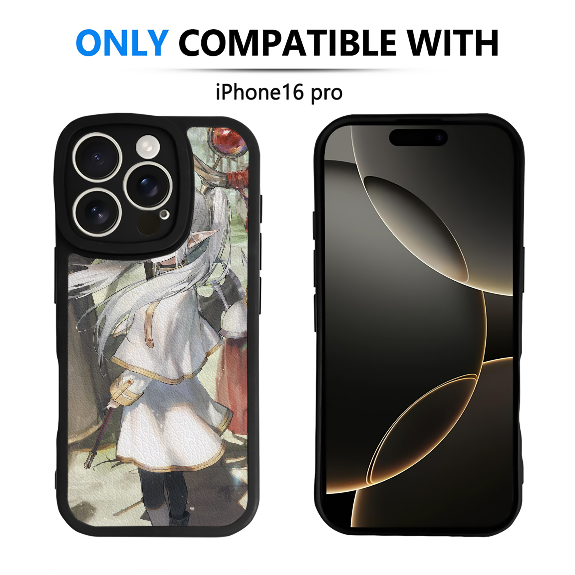（画像用） 葬送のフリーレン Frieren 【iPhone 16シリーズ対応】シリコンスマホケース（レザー調） 材質：シリコン